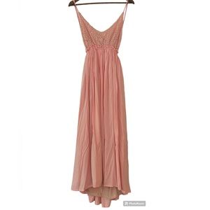 Wishlist Apparel Lined Adjustable Spaghetti Strap Maxi Dress
